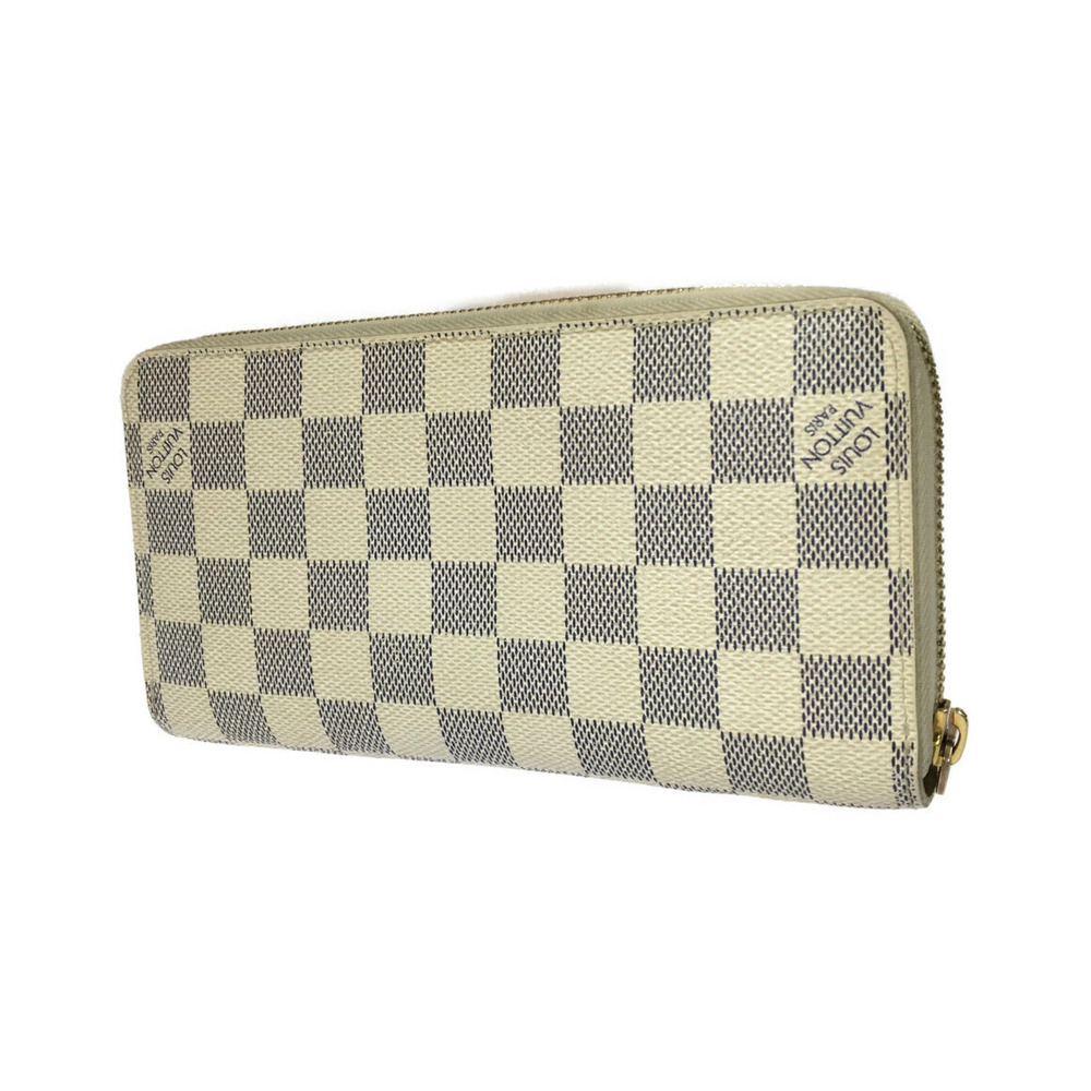 Louis Vuitton Round Zipper Long Wallet Zippy Damier Azur